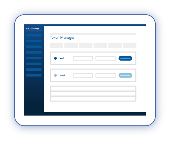 Stylized illustration of EdgePay Token UI